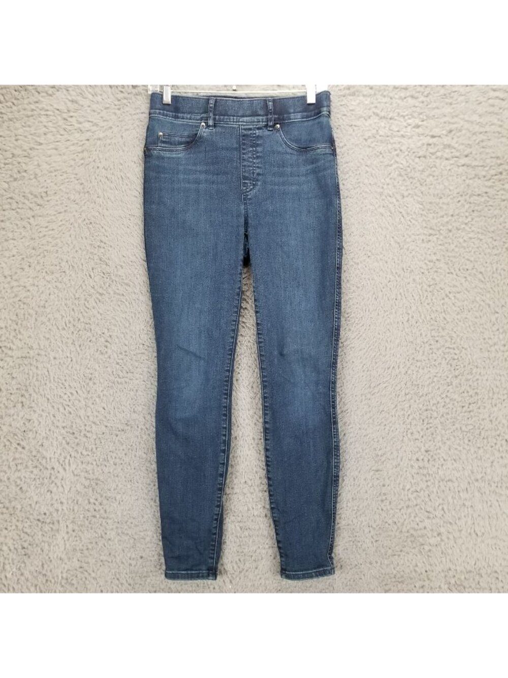 Spanx Jeans Womens Small Blue Stretch Denim Skinny Jeggings *Read*